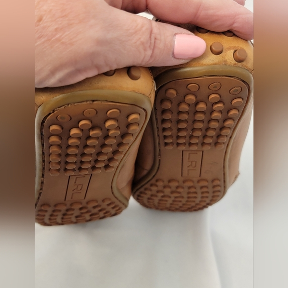 Lauren Ralph Lauren Briley Tan Leather Moccasin Loafers Size 9B - Picture 12 of 12